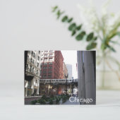 Chicago Elevated Loop Travel Foto Postkarte (Stehend Vorderseite)