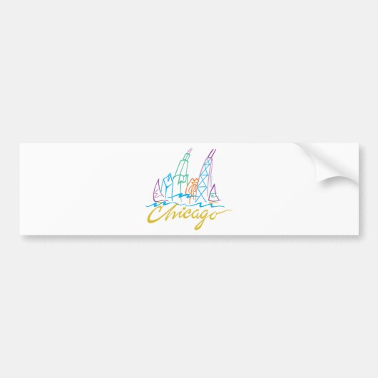 CHICAGO-EMB AUTOAUFKLEBER (Vorne)