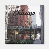 Chicago erhöhte Zug-Foto Magnet (Vorne)