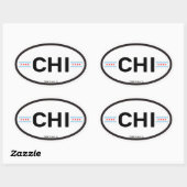 Chicago Euro-Oval Sticker (Blatt)