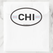 Chicago Euro-Oval Sticker (Tasche)
