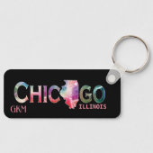 Chicago - farbenfroh schlüsselanhänger (Vorderseite)