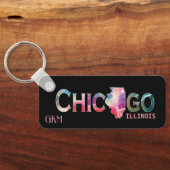 Chicago - farbenfroh schlüsselanhänger (Rückseite)