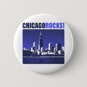 Chicago-Felsen! Button