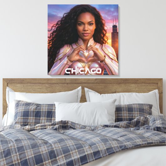 CHICAGO - FEMALE HERO LEINWANDDRUCK (Insitu (Schlafzimmer))
