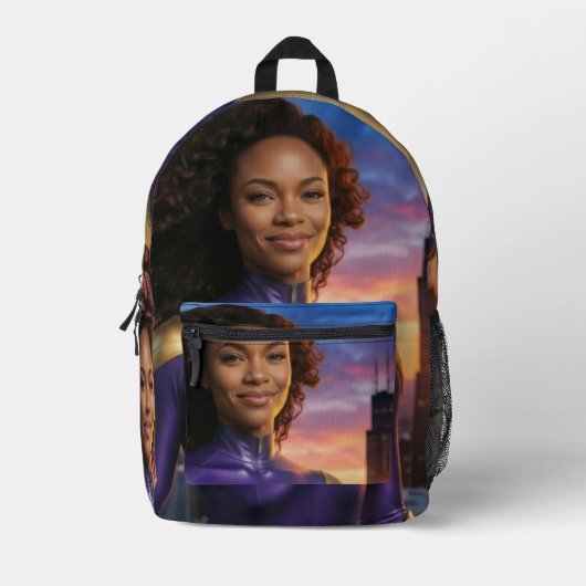 CHICAGO - FEMALE SUPERHERO BEDRUCKTER RUCKSACK (Vorderseite)