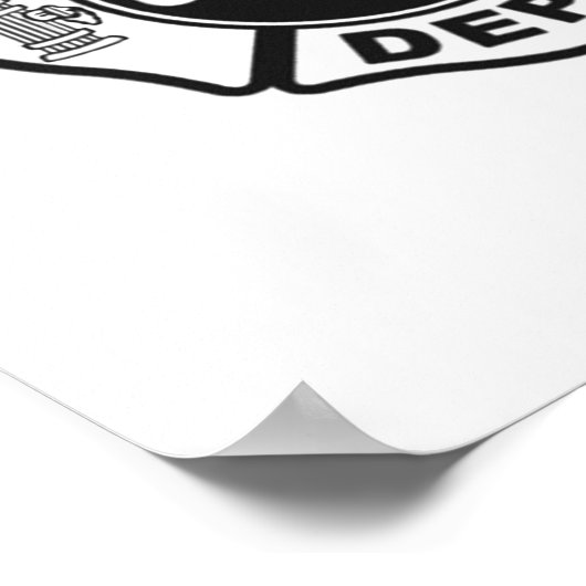 Chicago Fire Dept Black Logo Poster (Ecke)