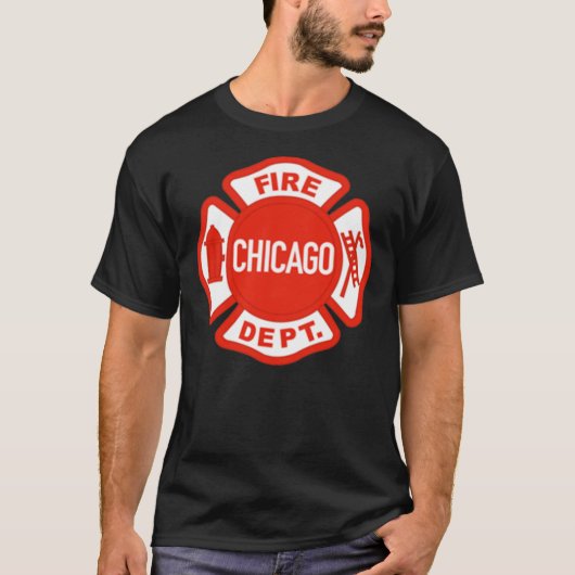 CHICAGO FIRE LOGO Klassischer T - Shirt (Vorderseite)