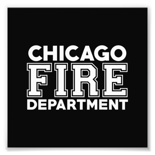 Chicago Fire Rescue Department Feuerwehrmann Fotodruck (Vorne)