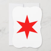 Chicago Flag 6-Punkte-Star Einladung (Rückseite)