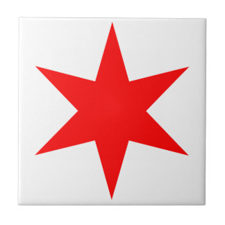 Chicago Flag 6-Punkte-Star Fliese
