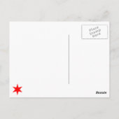 Chicago Flag 6-Punkte-Star Postkarte (Rückseite)