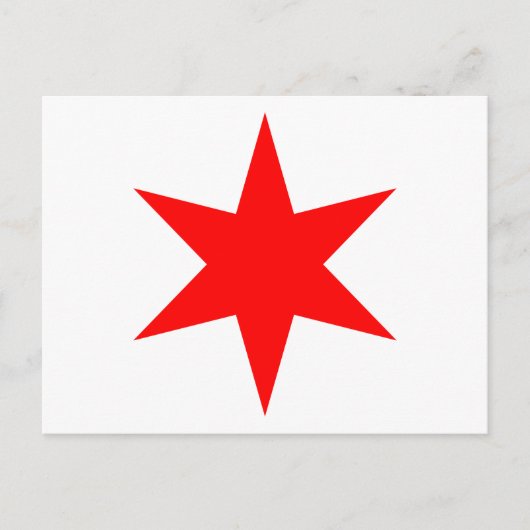 Chicago Flag 6-Punkte-Star Postkarte (Vorderseite)