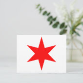 Chicago Flag 6-Punkte-Sternenvorlage Postkarte (Stehend Vorderseite)
