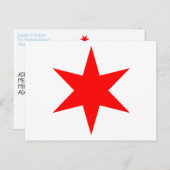 Chicago Flag 6-Punkte-Sternenvorlage Postkarte (Vorne/Hinten)