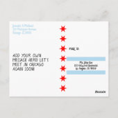 Chicago Flag 6-Punkte-Sternenvorlage Postkarte (Rückseite)