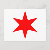 Chicago Flag 6-Punkte-Sternenvorlage Postkarte (Vorderseite)