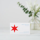 Chicago Flag Business Card w/ 2017 Kalender (zurüc Visitenkarte (Stehend Vorderseite)