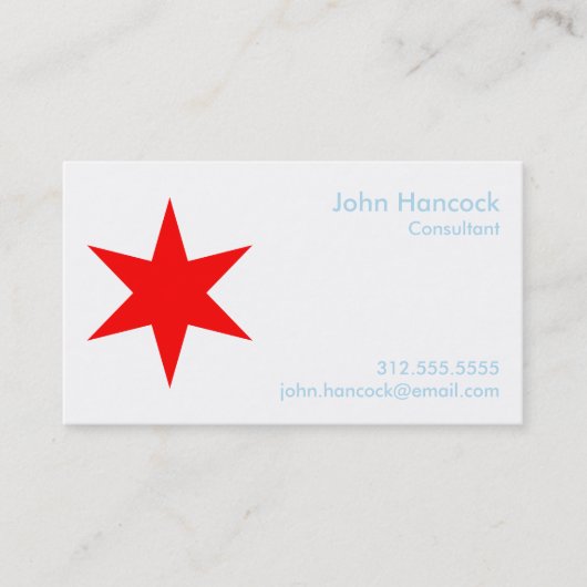 Chicago Flag Business Card w/ 2017 Kalender (zurüc Visitenkarte (Vorderseite)