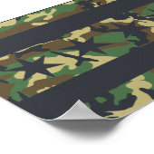 Chicago Flag Camouflage Design Poster (Ecke)