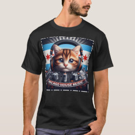 Chicago Flag Cat House Music 002 T-Shirt