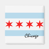 Chicago Flag, City & Illinois Staat USA/Sport Magnet (Vorne)