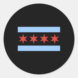 Chicago Flag City of Chicago Runder Aufkleber