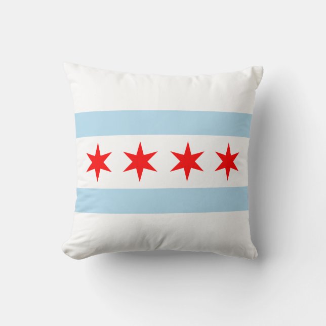 Chicago Flag City Souvenir Kissen (Vorderseite)