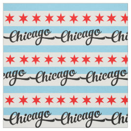 Chicago Flag Custom Cotton Muster Design Yard Ret Stoff