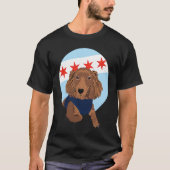 Chicago Flag Dachshund  1 T-Shirt (Vorderseite)