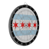 Chicago Flag Dartboard & Illinois / USA-Spielbrett Dartscheibe (Vorderseite Links)