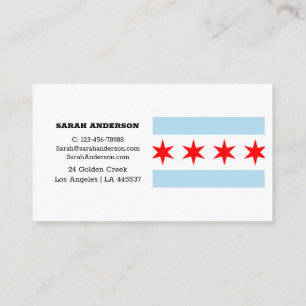 Chicago Flag Elegante Business Cards / USA Visitenkarte