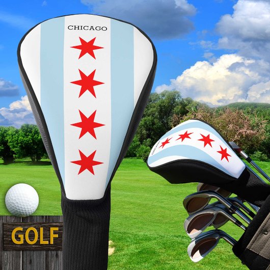 Chicago Flag Golf Clubs Covers / Illinois Golf Headcover