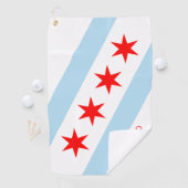 Chicago Flag Golf Towel / Illinois, USA Staaten Golfhandtuch (Insitu)
