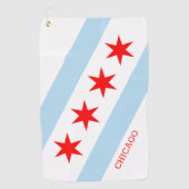 Chicago Flag Golf Towel / Illinois, USA Staaten Golfhandtuch (Vorderseite)