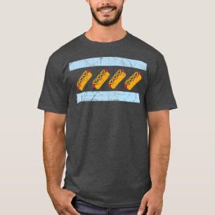Chicago Flag Hotdog Funny Chicago Style Hot Dog T-Shirt