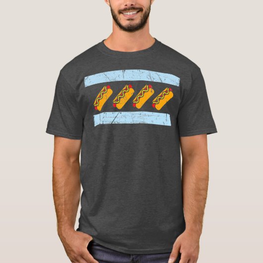 Chicago Flag Hotdog Funny Chicago Style Hot Dog T-Shirt (Vorderseite)