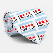 Chicago Flag - I Liebe Chicago Krawatte (Gerollt)