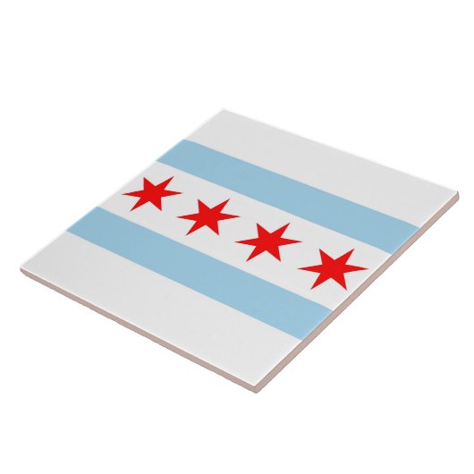 Chicago Flag Illinois Staat Tile Fliese (Seite)
