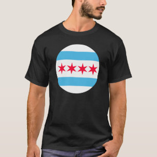 Chicago Flag Inspiriert Retro City Prix Design T-Shirt