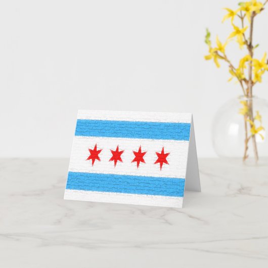 Chicago Flag Karte (Gelbe Blume)