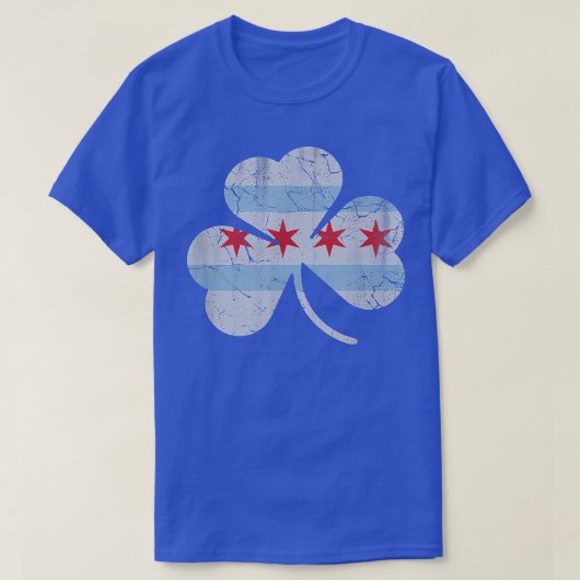 Chicago Flag Kleeblatt Irish St Patricks Day Coupl T-Shirt (Design vorne)