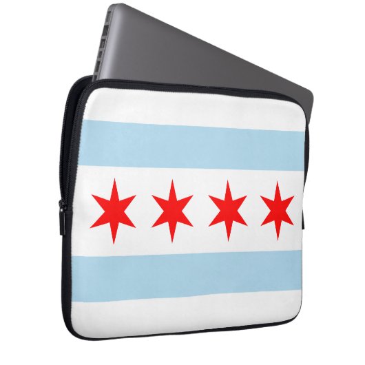 Chicago Flag Laptopschutzhülle (Vorne Rechts)