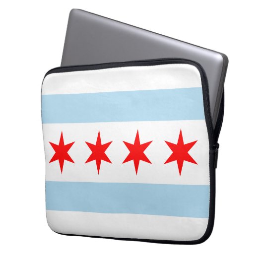 Chicago Flag Laptopschutzhülle (Vorderseite Links)