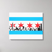 Chicago Flag Leinwanddruck (Vorderseite)