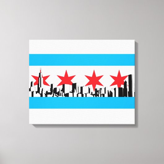 Chicago Flag Leinwanddruck (Vorderseite)