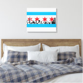 Chicago Flag Leinwanddruck (Insitu (Schlafzimmer))