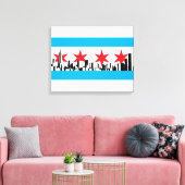 Chicago Flag Leinwanddruck (Insitu (Wohnzimmer))