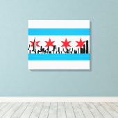 Chicago Flag Leinwanddruck (Insitu (Holzboden))
