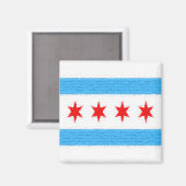 Chicago Flag Magnet (Vorderseite/Rückseite)